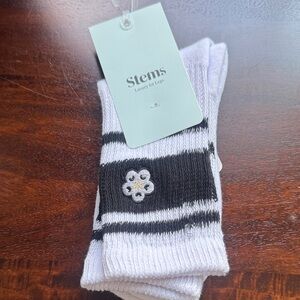 Stems Women's Black and White Socks